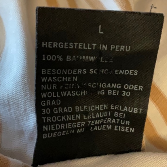 Nautica Cream and Tan Striped Polo - Picture 5 of 5